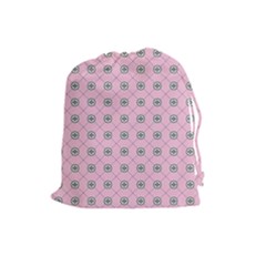 Kekistan Logo Pattern On Pink Background Drawstring Pouch (large) by snek