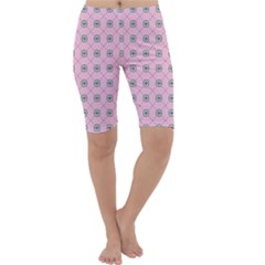 Kekistan Logo Pattern On Pink Background Cropped Leggings  by snek