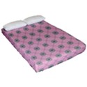 Kekistan logo pattern on pink background Fitted Sheet (Queen Size) View2