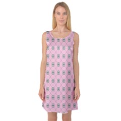 Kekistan Logo Pattern On Pink Background Sleeveless Satin Nightdress by snek