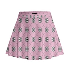 Kekistan Logo Pattern On Pink Background Mini Flare Skirt by snek