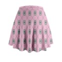 Kekistan logo pattern on pink background Mini Flare Skirt View2