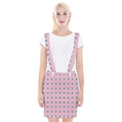 Kekistan Logo Pattern On Pink Background Braces Suspender Skirt by snek