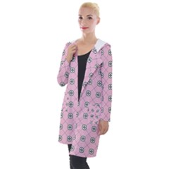 Kekistan Logo Pattern On Pink Background Hooded Pocket Cardigan by snek