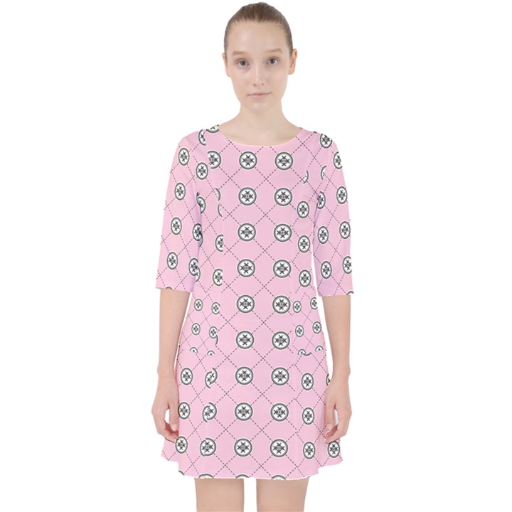 Kekistan logo pattern on pink background Pocket Dress