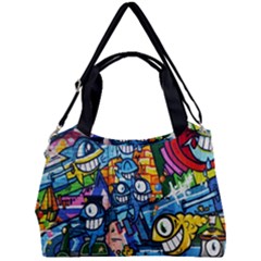 Graffiti Urban Colorful Graffiti Cartoon Fish Double Compartment Shoulder Bag