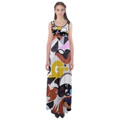 Graffiti Urban Colorful Graffiti City Wall Hip Hop Music Singers Empire Waist Maxi Dress by genx