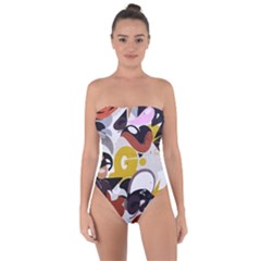 Graffiti Urban Colorful Graffiti City Wall Hip Hop Music Singers Tie Back One Piece Swimsuit by genx