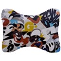 Graffiti Urban colorful graffiti city wall hip hop music singers Velour Seat Head Rest Cushion View1