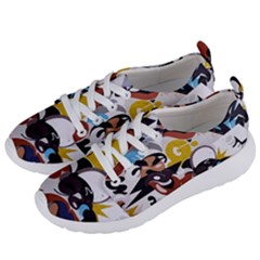 Graffiti Urban Colorful Graffiti City Wall Hip Hop Music Singers Women s Lightweight Sports Shoes by genx