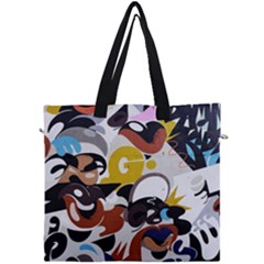 Graffiti Urban Colorful Graffiti City Wall Hip Hop Music Singers Canvas Travel Bag by genx