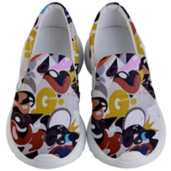 Graffiti Urban Colorful Graffiti City Wall Hip Hop Music Singers Kids  Lightweight Slip Ons by genx