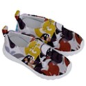 Graffiti Urban colorful graffiti city wall hip hop music singers Kids  Velcro No Lace Shoes View3