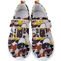 Graffiti Urban Colorful Graffiti City Wall Hip Hop Music Singers Men s Velcro Strap Shoes by genx