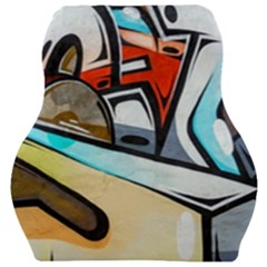 Blue Face King Graffiti Street Art Urban Blue And Orange Face Abstract Hiphop Car Seat Velour Cushion 