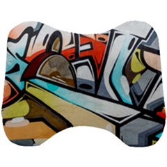 Blue Face King Graffiti Street Art Urban Blue And Orange Face Abstract Hiphop Head Support Cushion