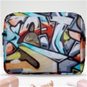 Blue Face King graffiti street art urban blue and orange face abstract hiphop Make Up Pouch (Large) View1