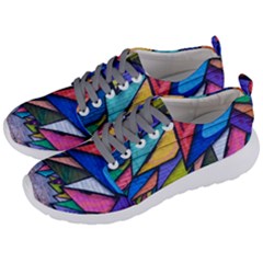 Urban Colorful Graffiti Brick Wall Industrial Scale Abstract Pattern Men s Lightweight Sports Shoes