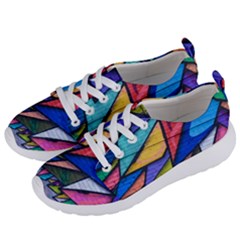 Urban Colorful Graffiti Brick Wall Industrial Scale Abstract Pattern Women s Lightweight Sports Shoes