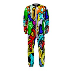 Graffiti Abstract With Colorful Tubes And Biology Artery Theme Onepiece Jumpsuit (kids) by genx