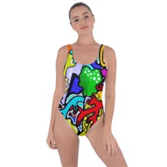 Graffiti Abstract With Colorful Tubes And Biology Artery Theme Bring Sexy Back Swimsuit by genx