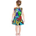 Graffiti abstract with colorful tubes and biology artery theme Kids  Tunic Dress View2