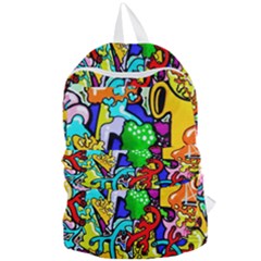 Graffiti Abstract With Colorful Tubes And Biology Artery Theme Foldable Lightweight Backpack by genx