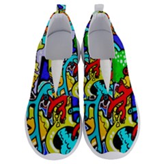 Graffiti Abstract With Colorful Tubes And Biology Artery Theme No Lace Lightweight Shoes