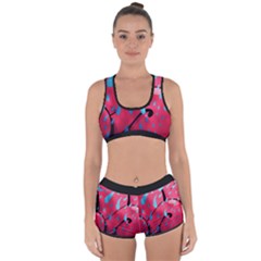 Graffiti Watermelon Pink With Light Blue Drops Retro Racerback Boyleg Bikini Set by genx