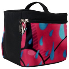 Graffiti Watermelon Pink With Light Blue Drops Retro Make Up Travel Bag (big)