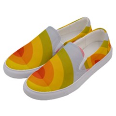 Retro Graffiti Art Nouveau Men s Canvas Slip Ons by genx