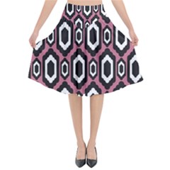 Decorative Pattern Flared Midi Skirt by Valentinaart