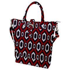 Decorative Pattern Buckle Top Tote Bag