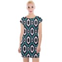 Decorative pattern Cap Sleeve Bodycon Dress View1