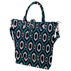 Decorative Pattern Buckle Top Tote Bag