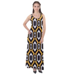 Decorative Pattern Sleeveless Velour Maxi Dress