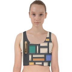 Door Stained Glass Stained Glass Velvet Racer Back Crop Top