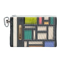 Door Stained Glass Stained Glass Canvas Cosmetic Bag (large)