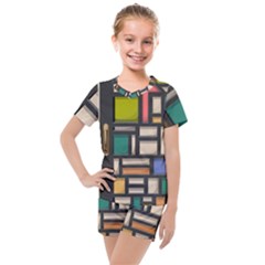 Door Stained Glass Stained Glass Kids  Mesh Tee And Shorts Set