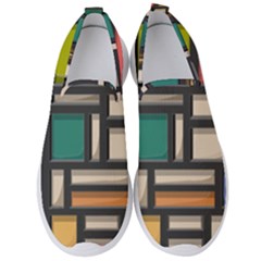 Door Stained Glass Stained Glass Men s Slip On Sneakers