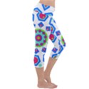 Mandala Geometric Design Pattern Capri Yoga Leggings View3