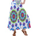 Mandala Geometric Design Pattern Satin Palazzo Pants View1