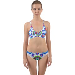 Mandala Geometric Design Pattern Wrap Around Bikini Set