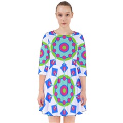 Mandala Geometric Design Pattern Smock Dress by Pakrebo