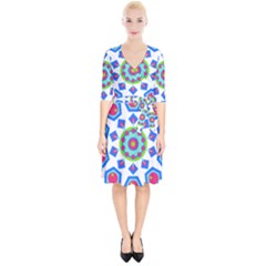 Mandala Geometric Design Pattern Wrap Up Cocktail Dress by Pakrebo