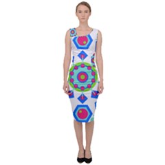 Mandala Geometric Design Pattern Sleeveless Pencil Dress by Pakrebo