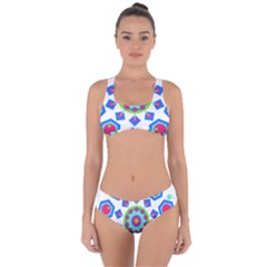 Mandala Geometric Design Pattern Criss Cross Bikini Set by Pakrebo