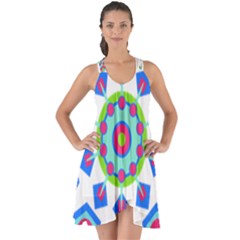 Mandala Geometric Design Pattern Show Some Back Chiffon Dress by Pakrebo