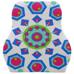 Mandala Geometric Design Pattern Car Seat Velour Cushion  by Pakrebo