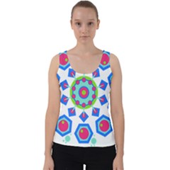 Mandala Geometric Design Pattern Velvet Tank Top